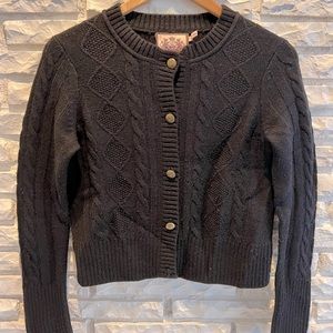 Vintage Juicy Couture Wool Cable Knit Cardigan Sz M